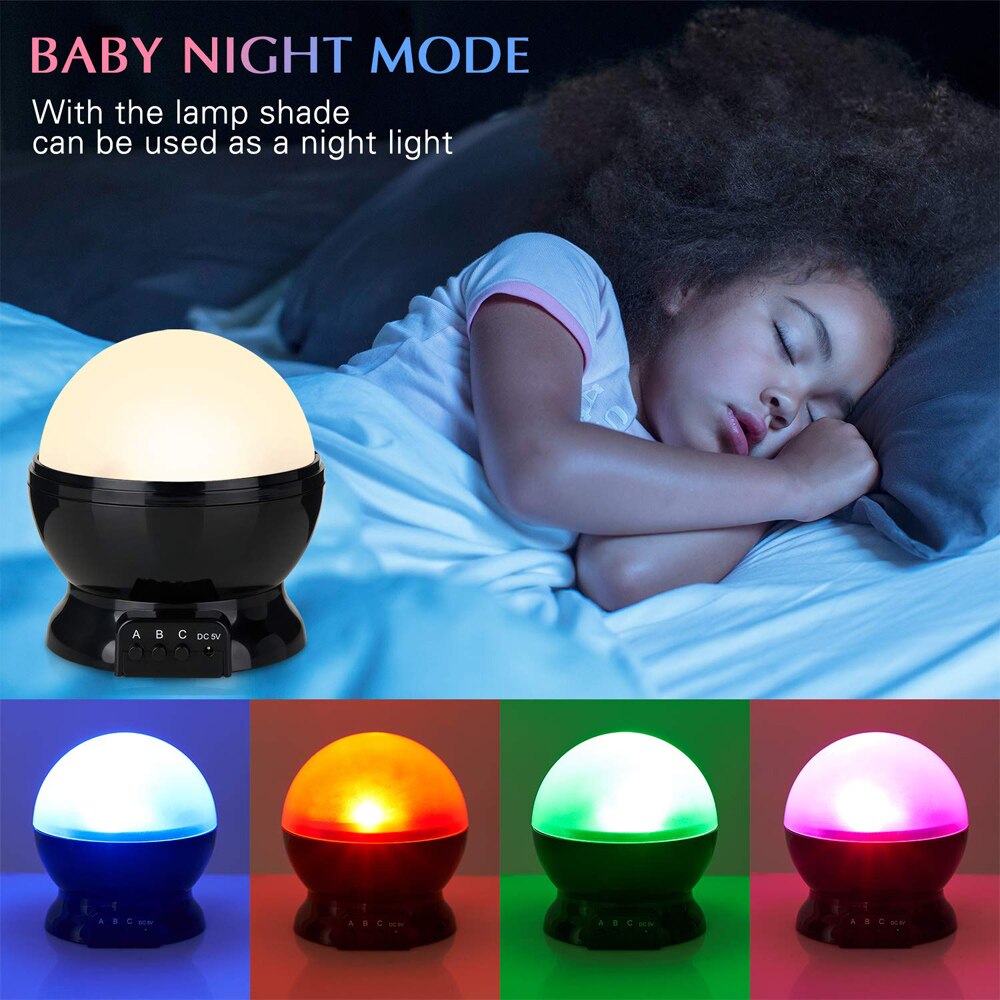 Starry Night Projector - Rotating Galaxy Lamp
