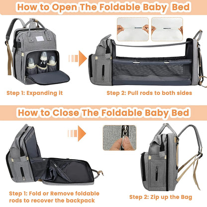 2-in-1 Diaper Bag & Crib