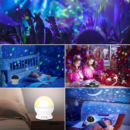 Starry Night Projector - Rotating Galaxy Lamp