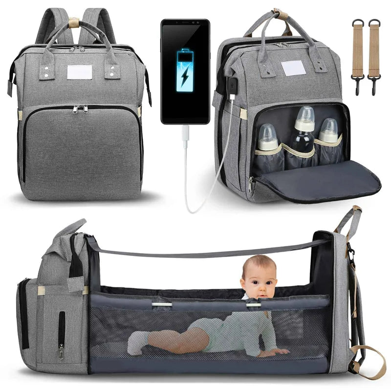 2-in-1 Diaper Bag & Crib