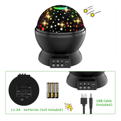 Starry Night Projector - Rotating Galaxy Lamp