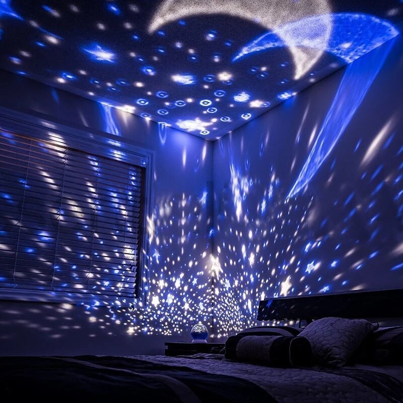 Starry Night Projector - Rotating Galaxy Lamp