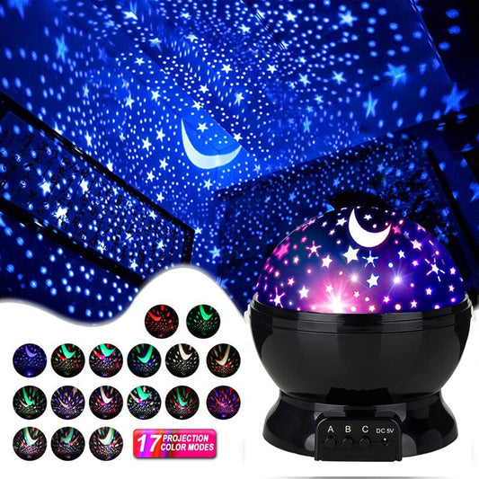 Starry Night Projector - Rotating Galaxy Lamp