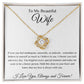 To My Beautiful Wife - Love Knot Necklace