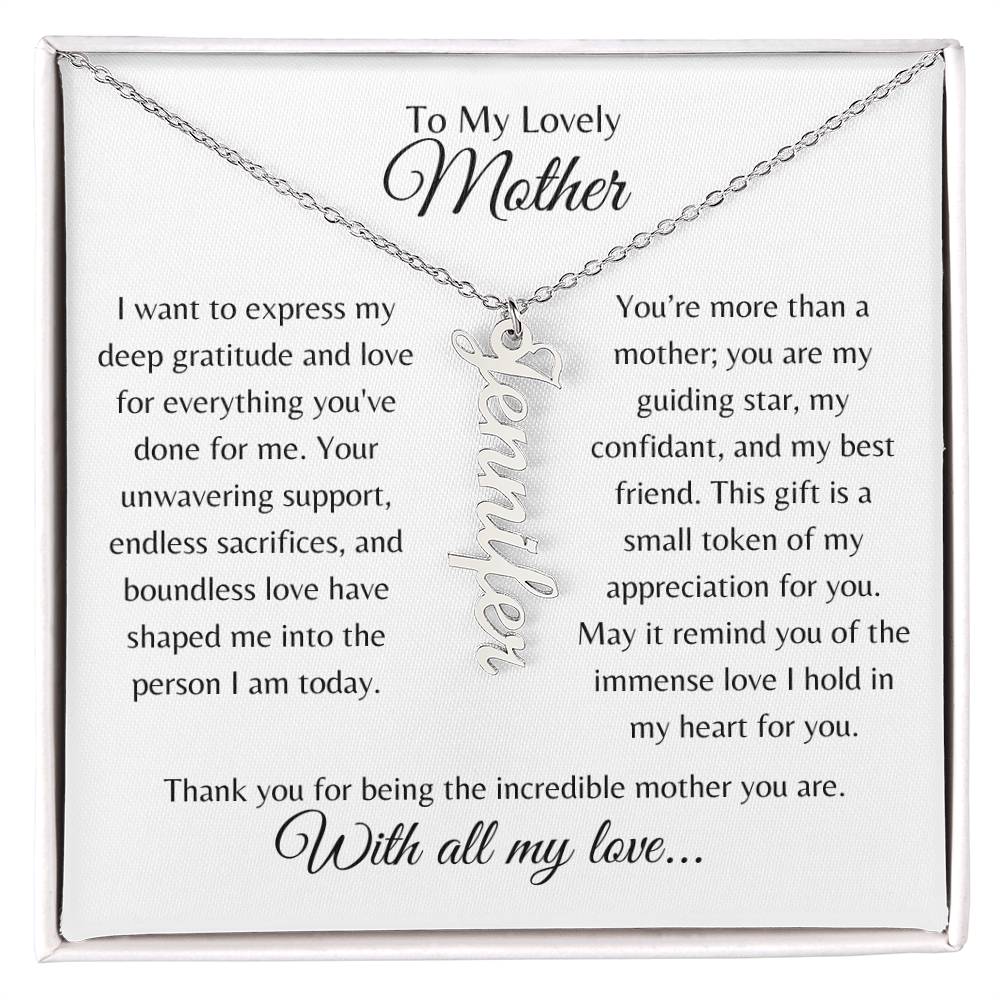 Personalized Name Necklace for Mom