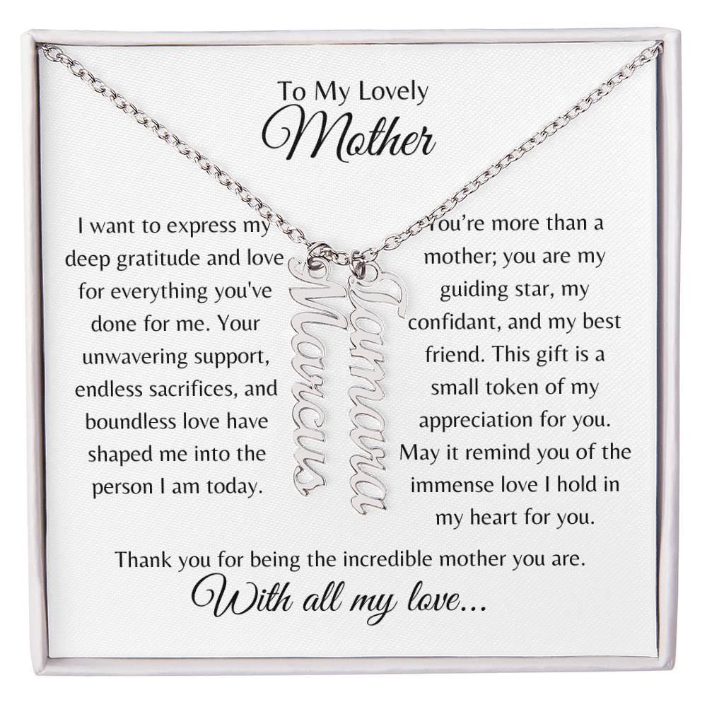 Personalized Name Necklace for Mom