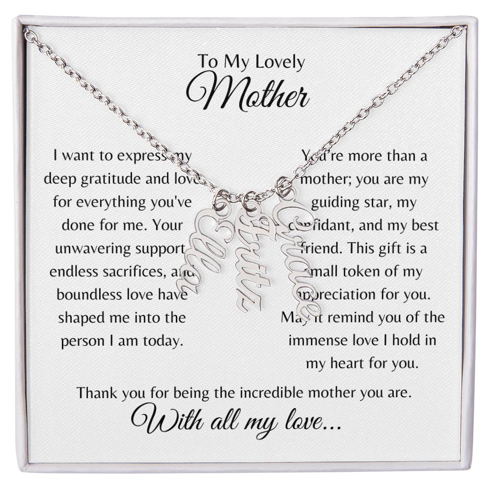 Personalized Name Necklace for Mom