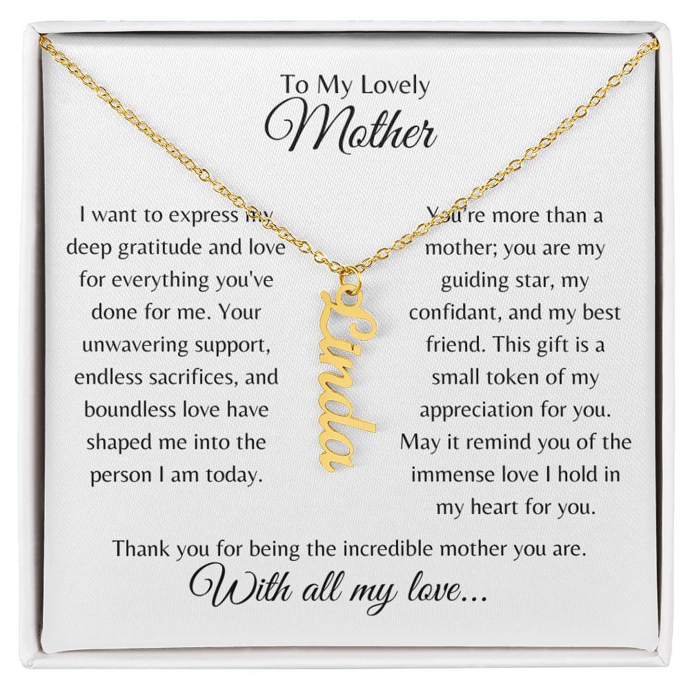 Personalized Name Necklace for Mom