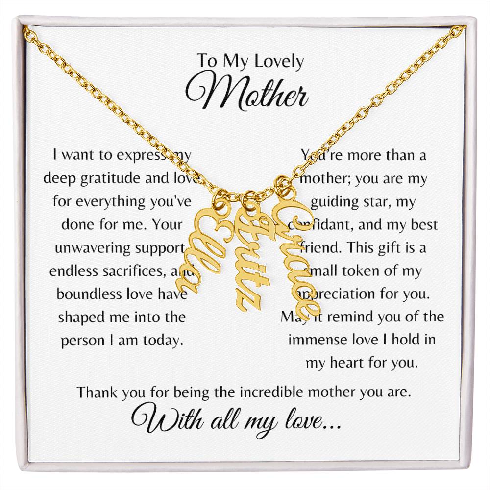 Personalized Name Necklace for Mom