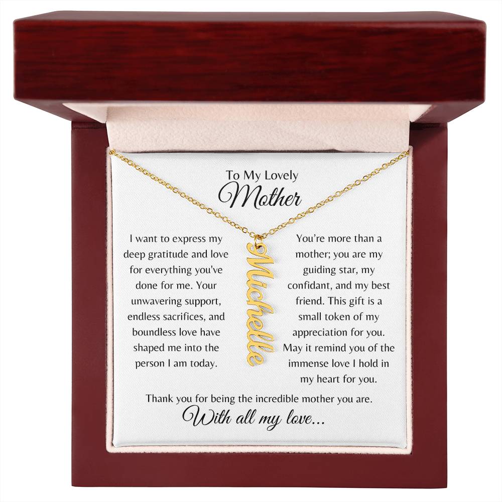 Personalized Name Necklace for Mom