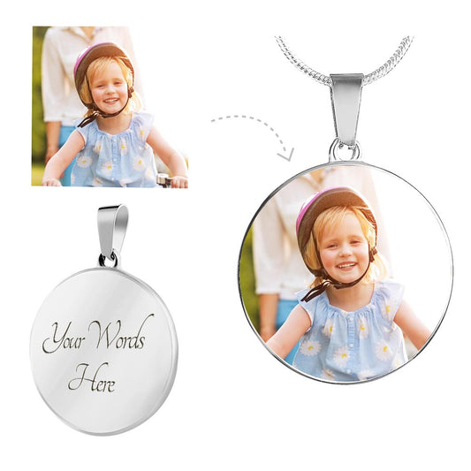 Unique Photo Necklace with Personalized Engraving